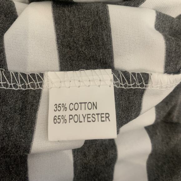 NEW MYOBE GRAY/WHITE STRIPED OPEN FRONT BLAZER WITH PATCH ELBOWS SIZE LARGE - Picture 4 of 4